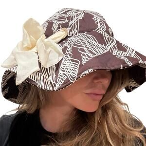 Rare vintage Chanel No. 5 Clover "Coco Mark” Brim Hat